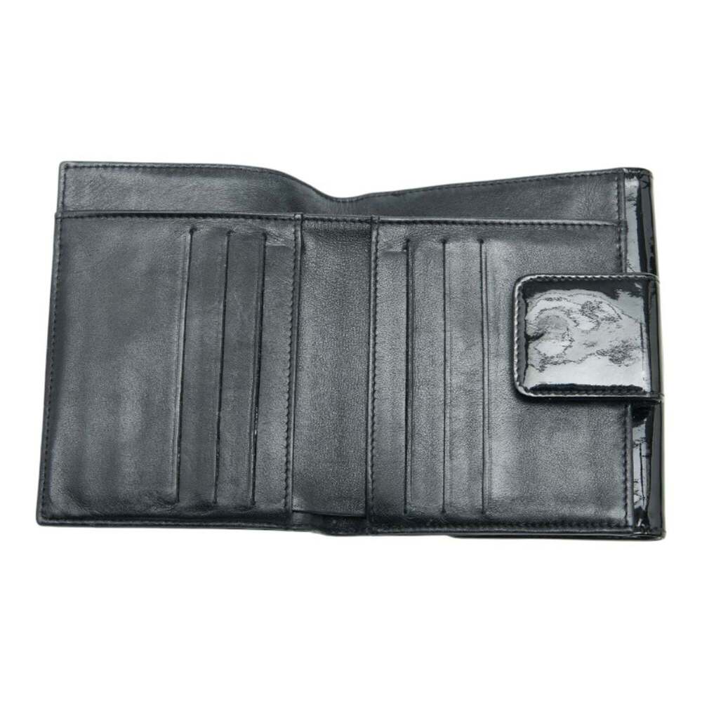 CHANEL Authentic Black Leather Logo Wallet - Picture 7 of 10